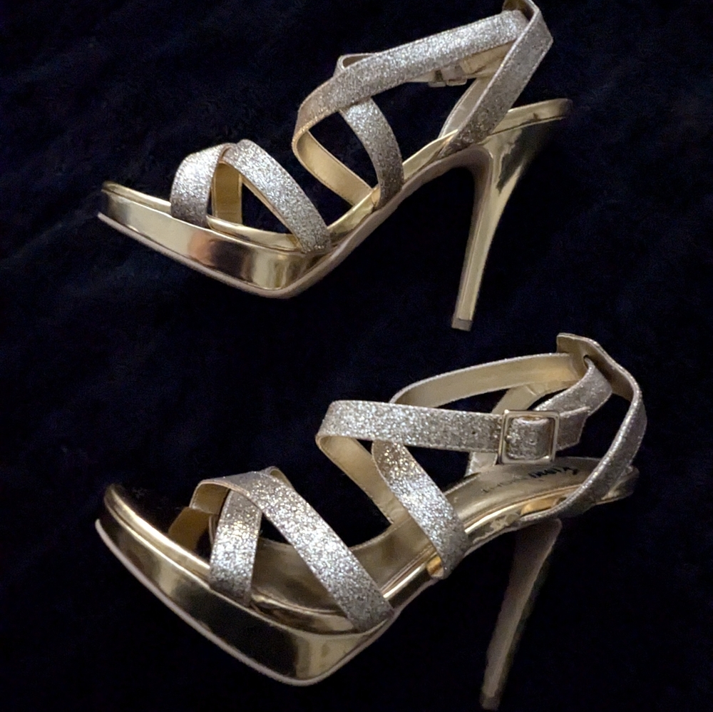 Sparkly Gold Heels
